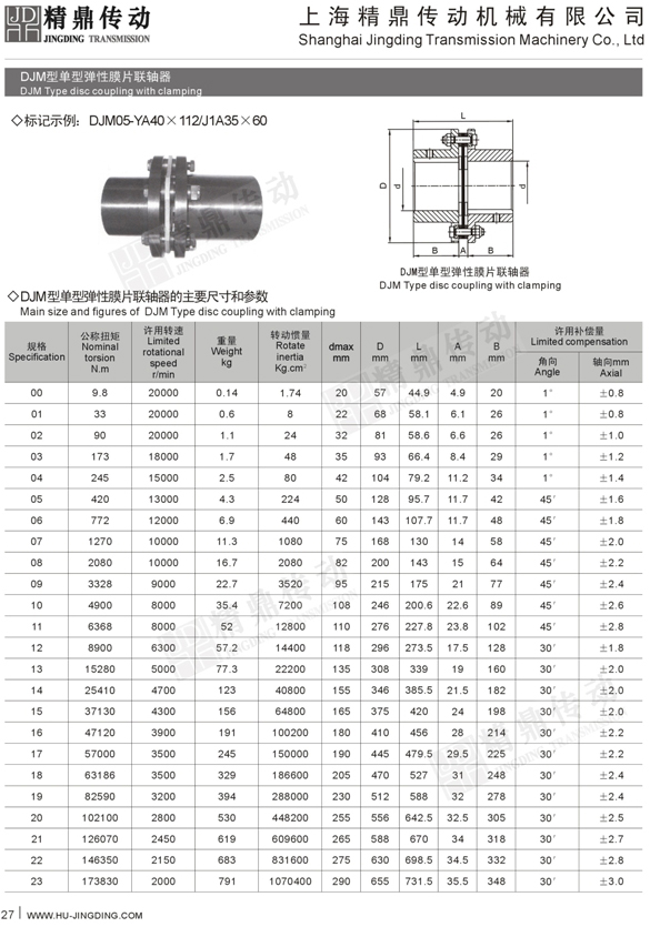 【djm膜片联轴器】报价_图片_品牌-上海精鼎传动机械有限公司