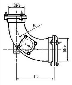 柔性铸铁排水管件-变径弯头