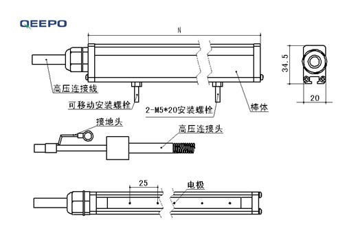 供应静电消除器印刷机胶印机离子棒