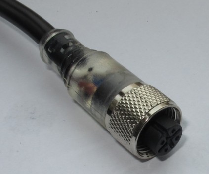 M12带LED灯电缆连接器-针式直头\/孔式弯头-【