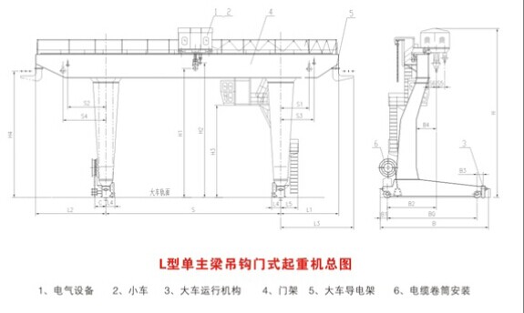 供应l单主梁吊钩门式起重机/起重设备