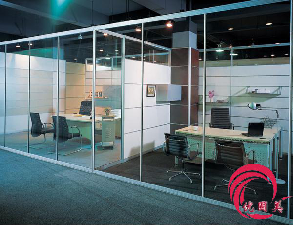深圳办公室玻璃隔断办公室双层玻璃隔断隔墙-雨棚,阳光房,钢结构玻璃