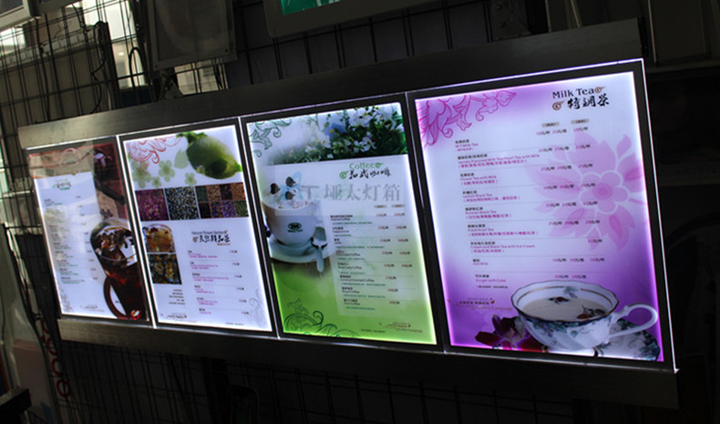 奶茶店led超薄灯箱|奶茶灯箱|珍珠奶茶灯箱
