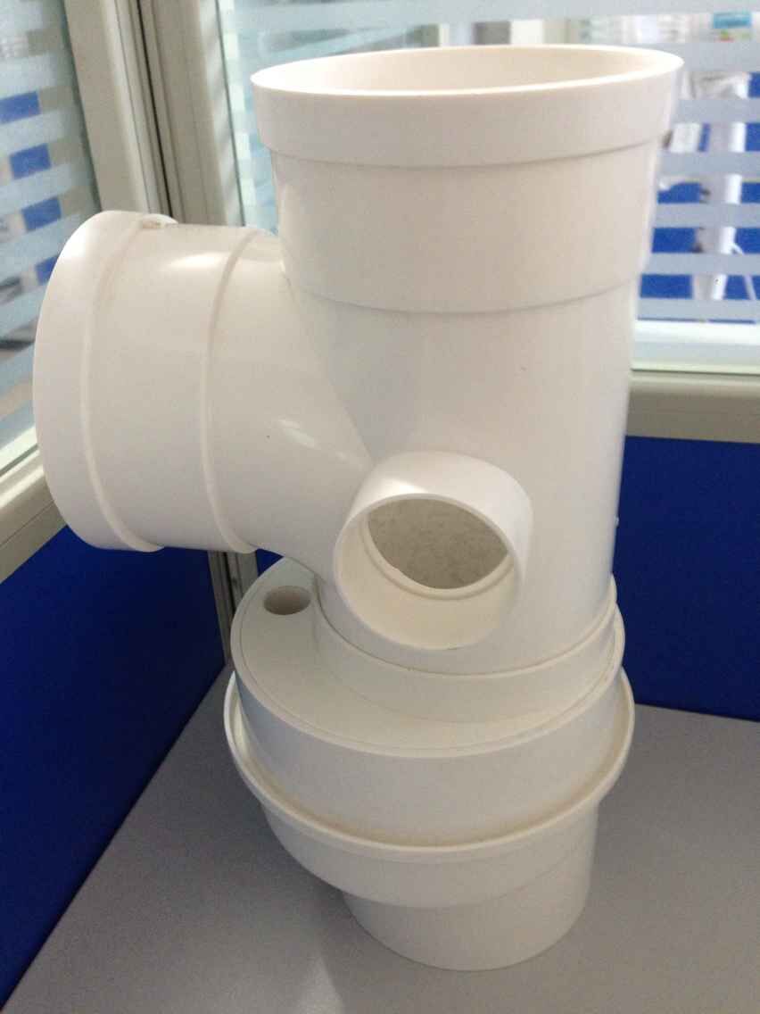 upvc 单立管 旋流降噪 预埋积水器四通-pvc 特殊单立