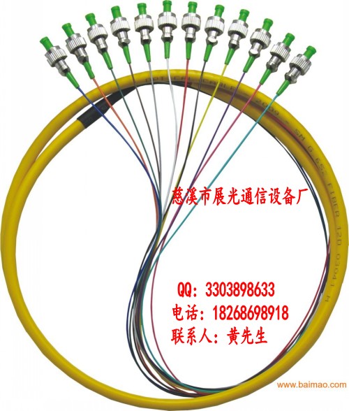12芯fc束状尾纤-法兰盘,光纤分纤箱,皮线光缆-慈溪市