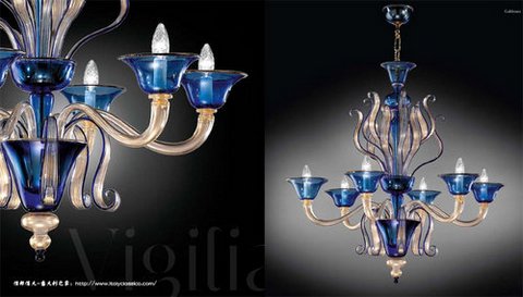 家居装饰艺术品 Gabbiani玻璃水晶灯具