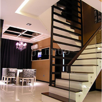  Jinnuo Stairs Modern Simple Glass Balustrade 10 Years Quality Guarantee