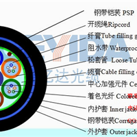 室外36芯单模层绞式直埋光缆gyty53-36b1