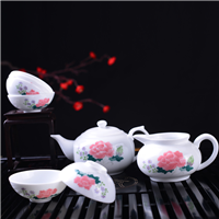  Supply Liling underglaze multicolored Kung Fu tea set with 9 cups