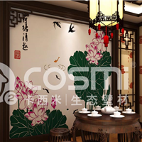 卡西米硅藻泥招商-中国风茶室
