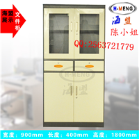  Haimeng office furniture moved up, two bucket file cabinet in glass, iron cabinet  