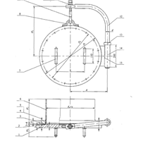  HG/T21519-2014 Vertical hanging cover plate flat welding flange manhole