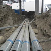  Underground pipe laying PVC pipe fitting works